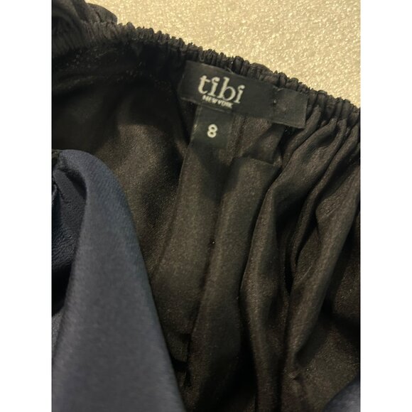 Tibi Navy & Black Open Back Maxi Dress Size 8 Fits size 6 - Picture 6 of 6